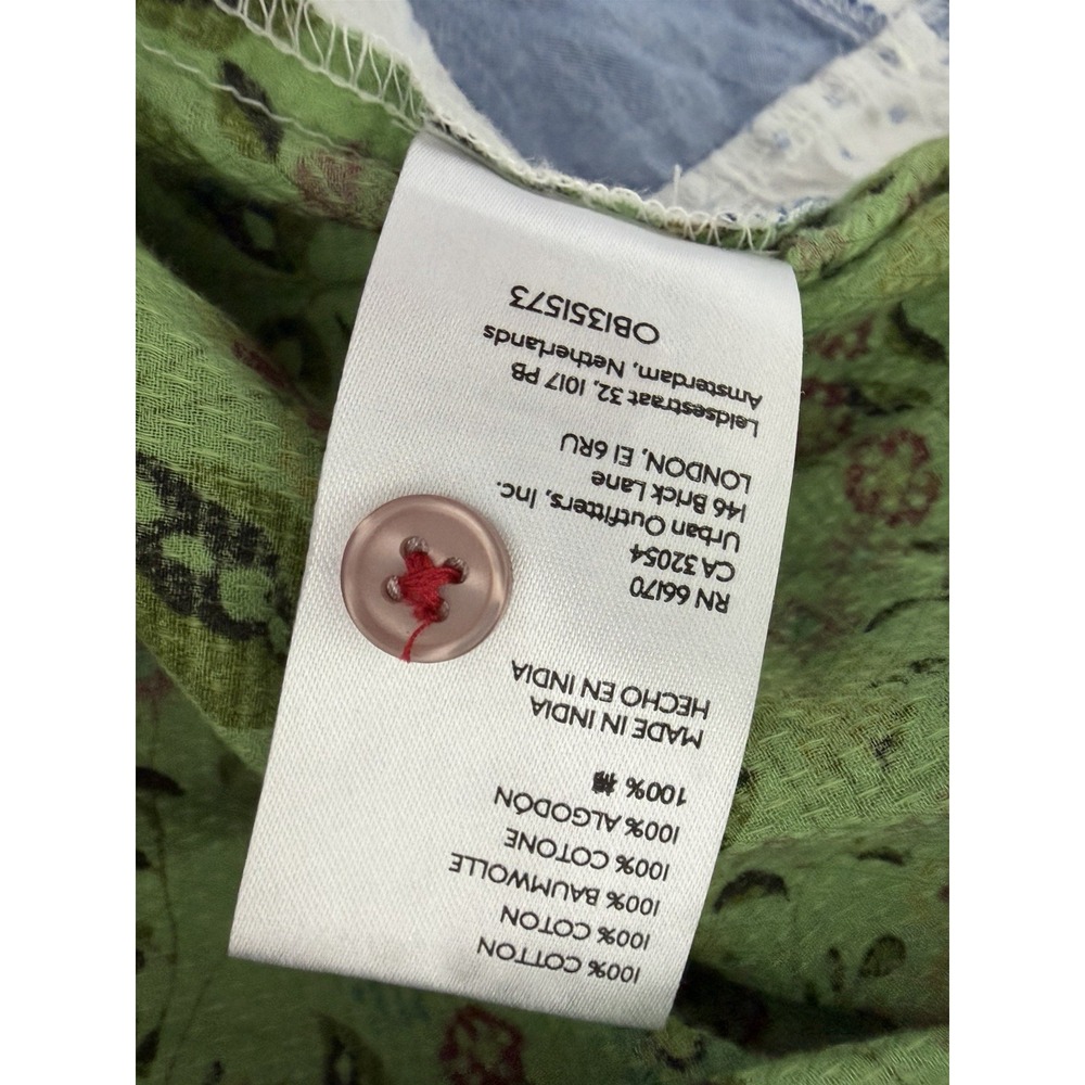 Urban Outfitters Urban Renewal Patchwork Multicolor Button Down Shirt XL - Picture 11 of 12